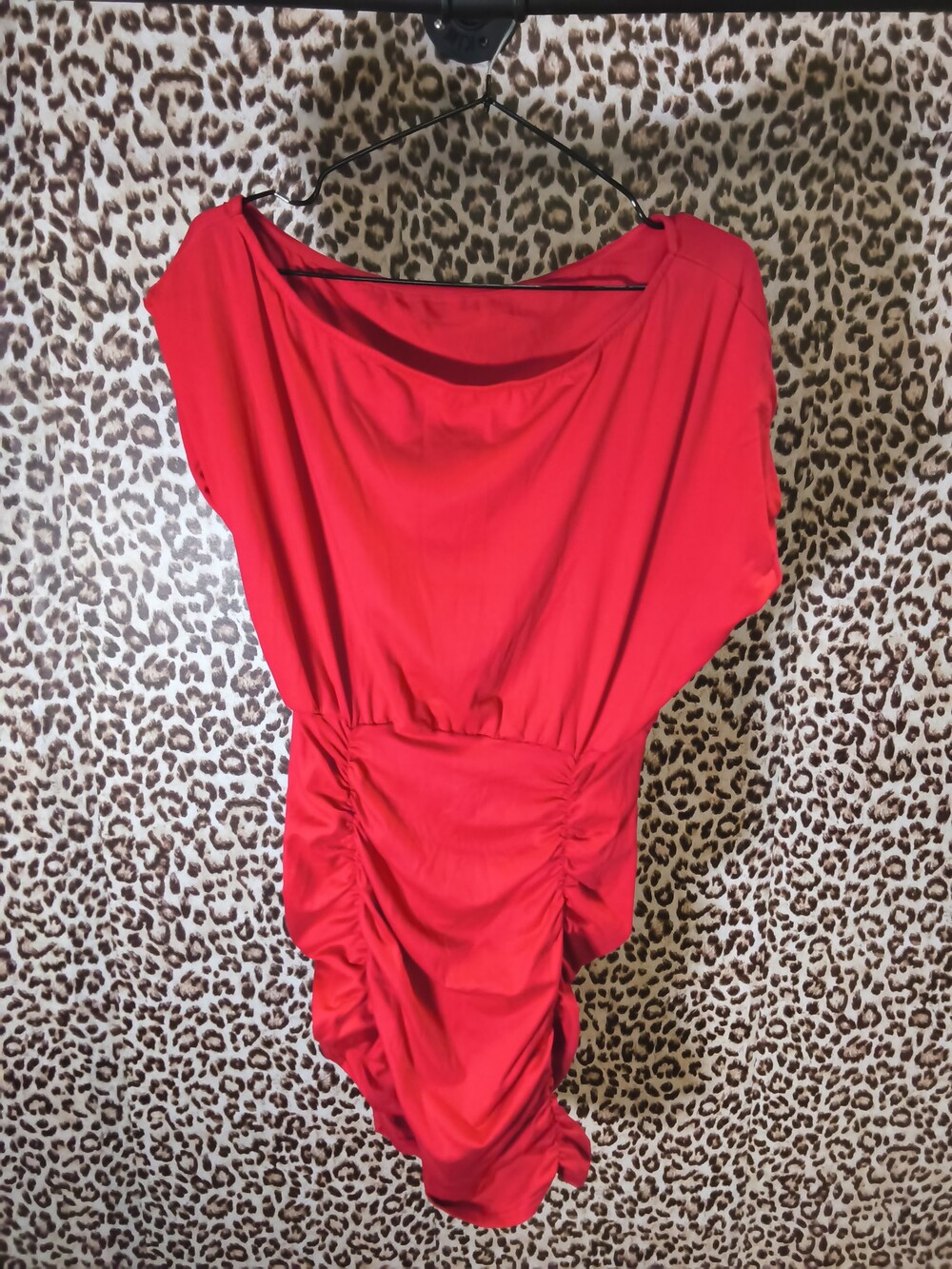 Red Ruched Dress